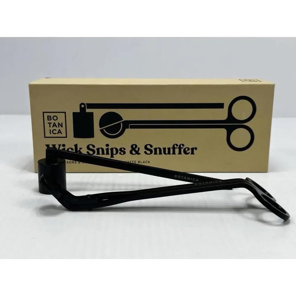 Botanica Wick Trimmer & Snuffer Set Matte Black‎ Wick Scissors & Candle Sniffer